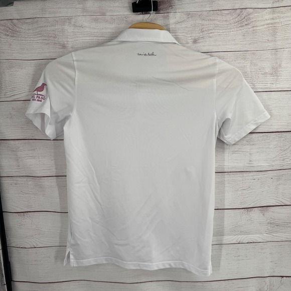 Travis Mathew Golf Polo Shirt‎ Medium Striped Athletic Performance Del Paso - Picture 7 of 10